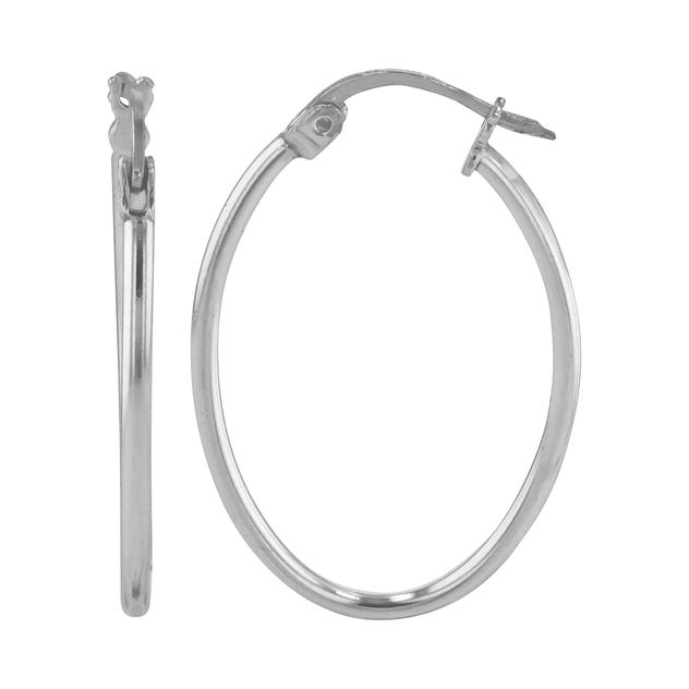 Sterling Silver Polished Hoop Earrings