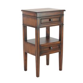 9th & Pike(R) Brown Pine Traditional Accent Table