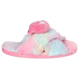 Womens Care Bears Faux Fur with  Plush Head Slippers