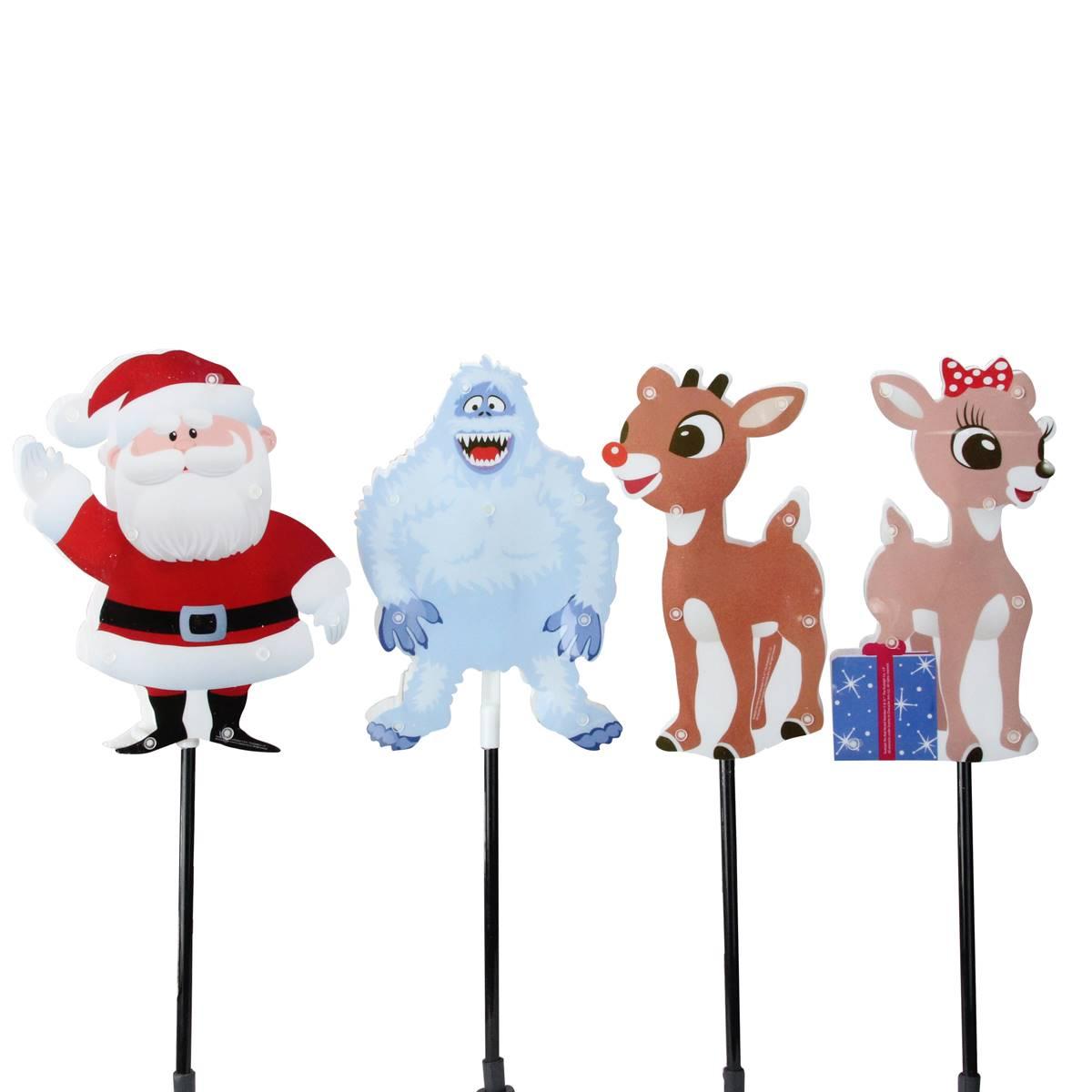 Northlight Seasonal Rudolph & Friends Pathway Markers - Set of 4