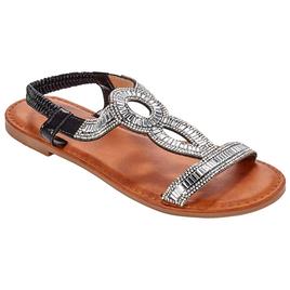 Womens Ella & Joy Rhinestone T-Strap Sandals