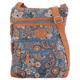 Stone Mountain Lockport Paisley Garden Crossbody - Black/Grey/Tan