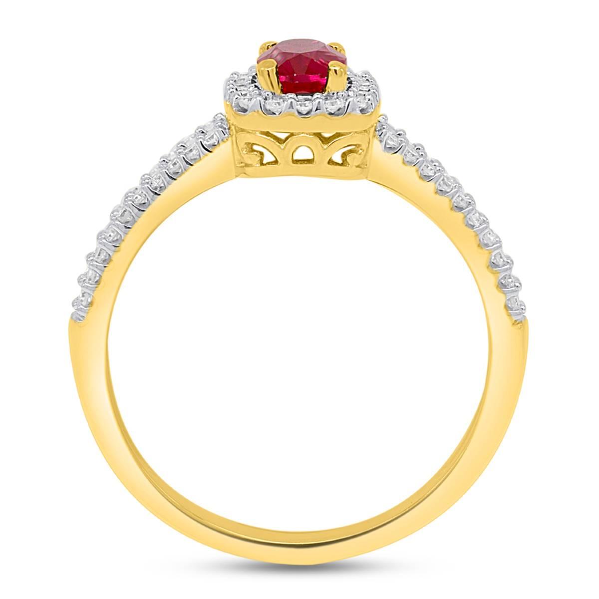 Gemstone Classics™ Created Ruby & Lab Grown Diamond Ring