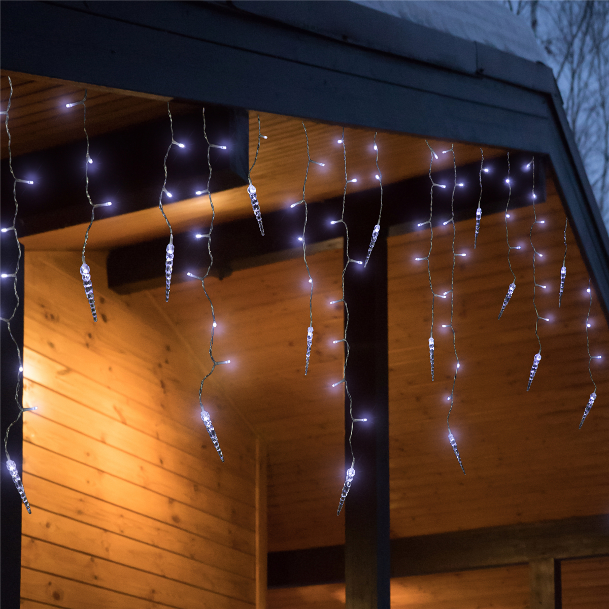 Northlight 29ft. Pure White LED Ice Pillars Christmas Light Set