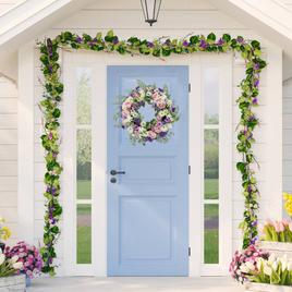 Northlight Seasonal Artificial Mixed Floral & Fern Spring Wreath