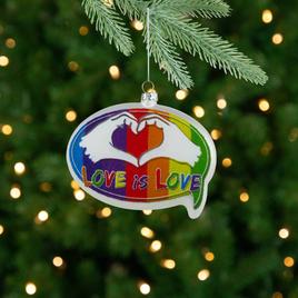 Northlight Seasonal Pride Love is Love Christmas Ornament