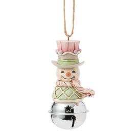 Jim Shore Heartwood Sweets Snowman Bell Christmas Ornament