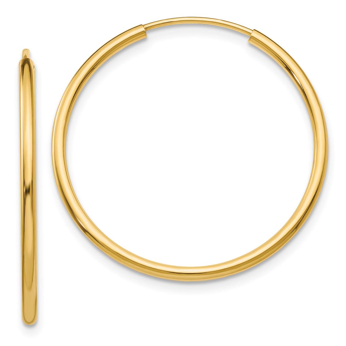 Gold Classics(tm) 26mm 14kt. Polished Endless Hoop Earrings