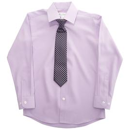Boys (4-7) Bill Blass Long Sleeve Dress Shirt w/ Tie - Lavendula