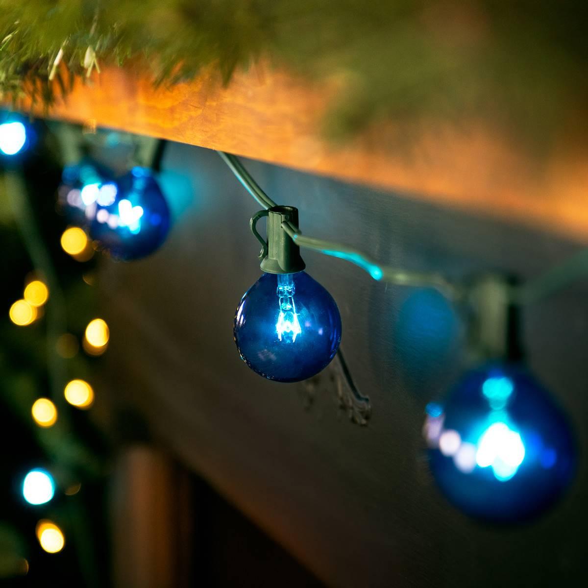 Northlight Seasonal 9ft. Blue G50 Globe Christmas Patio Lights