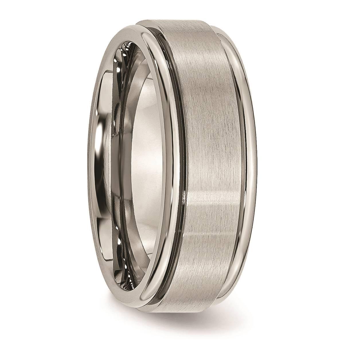 Mens Endless Affection™ Engravable 8mm Satin Finish Wedding Band