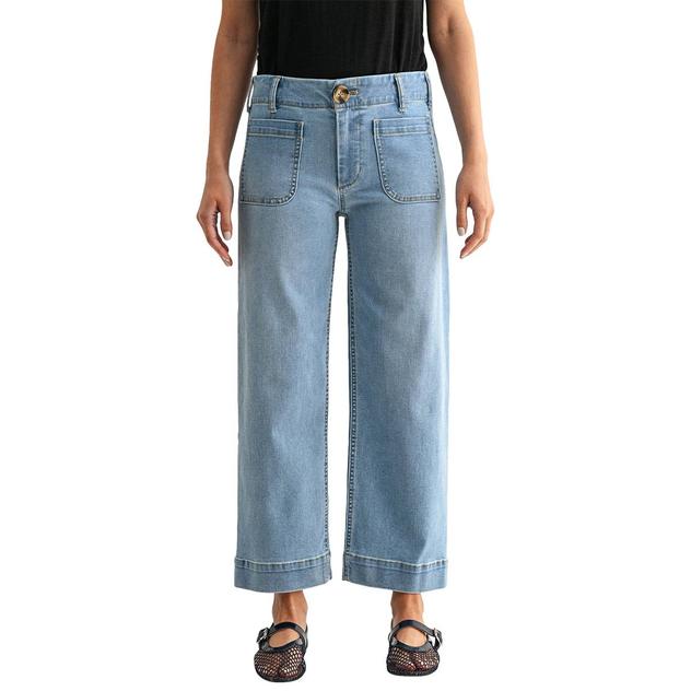 Womens CITY BLUES Soho Cropped Wide Leg Jeans