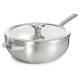 BergHOFF Graphite Stainless Steel 11in. Wok Pan w/ Glass Lid