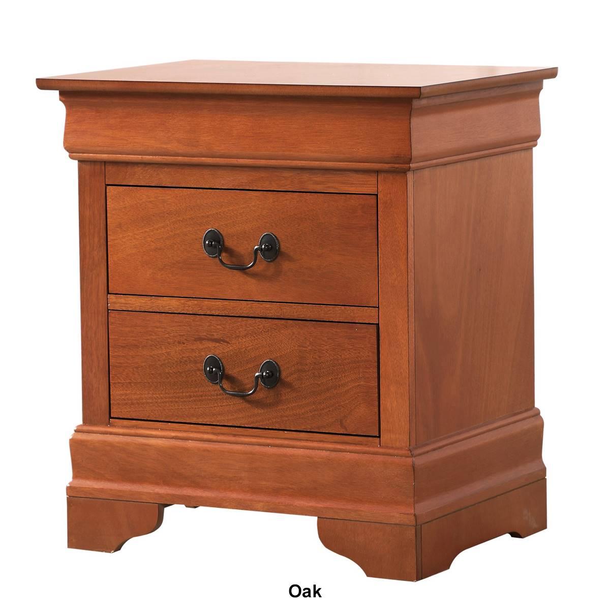 Passion Furniture Louis Philippe 2-Drawer Nightstand