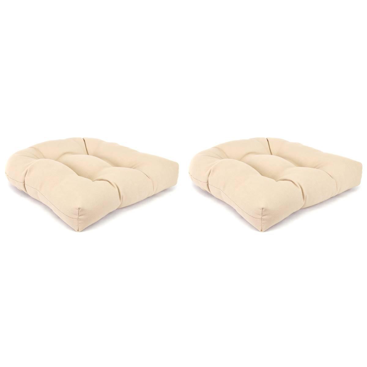 Jordan Manufacturing Antique Beige 2pc. Wicker Chair Cushions