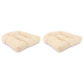 Jordan Manufacturing Antique Beige 2pc. Wicker Chair Cushions