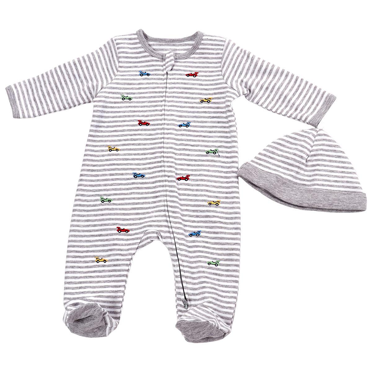 Baby Boy (NB-9M) Little Me Race Cars Footed Sleeper