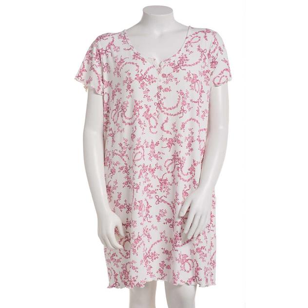 Plus Size Laura Ashley® Ruffle Edge Floral Nightshirt