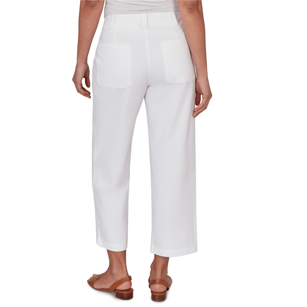 Plus Size Hearts of Palm Fun in the Sun Solid Cotton Twill Capris