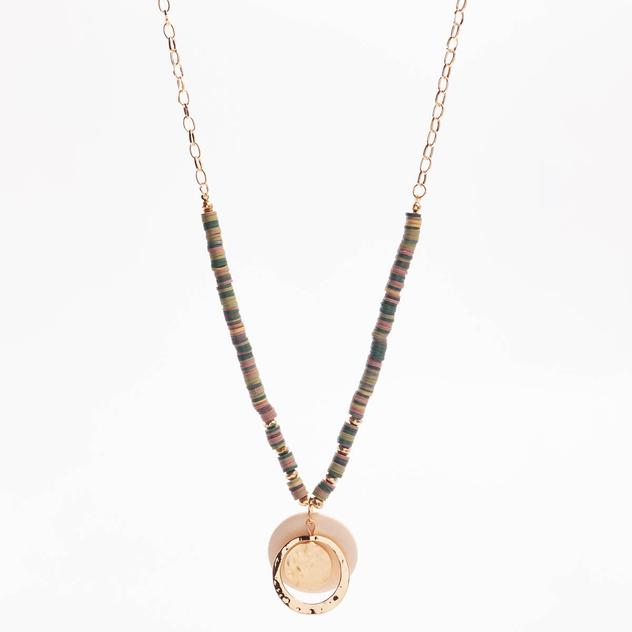 Ashley Cooper™ Vinyl Disc Pendant Necklace with Gold Plated Chain