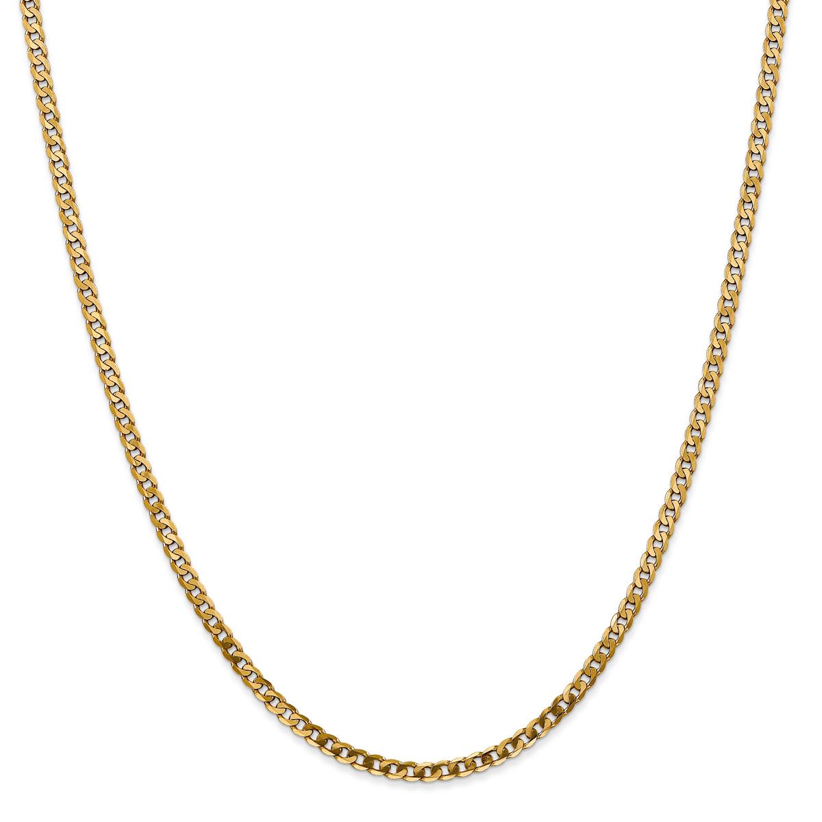 Gold Classics™ 2.9mm. 14kt. Gold Beveled Curb Chain Bracelet