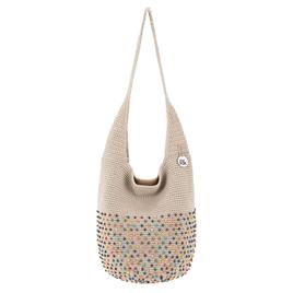 The Sak Crochet Hobo with Hand Stitched Bali Beads