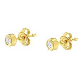 Diamond Classics™ Yellow Gold Diamond Bezel Stud Earrings