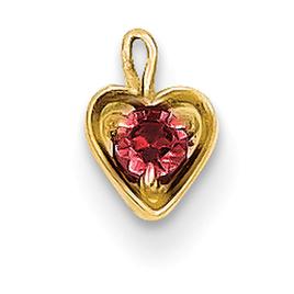 Gemstone Classics(tm) 14kt. Synthetic July Birthstone Charm