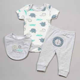 Baby Boy (NB-9M) baby views® 3pc. Safari Wild Bodysuit/Pants Set