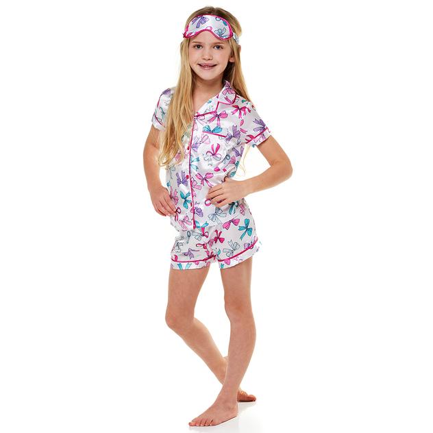 Girls (7-12) Be Magical 3pc. All Over Print Bow Pajama Set