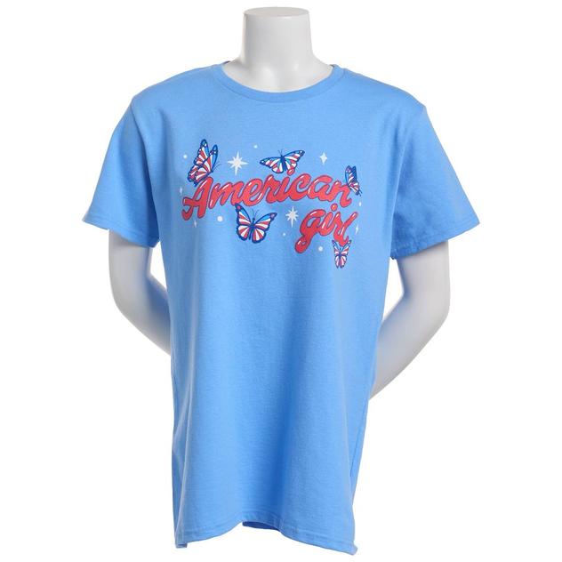 Womens Home of the Brave USA American Butterflies Tee
