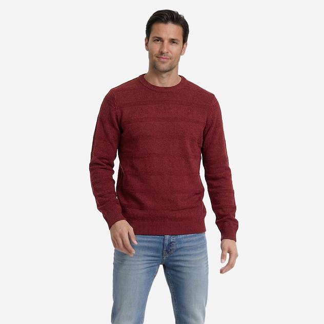 Mens Chaps Solid Textured Crew Sweater