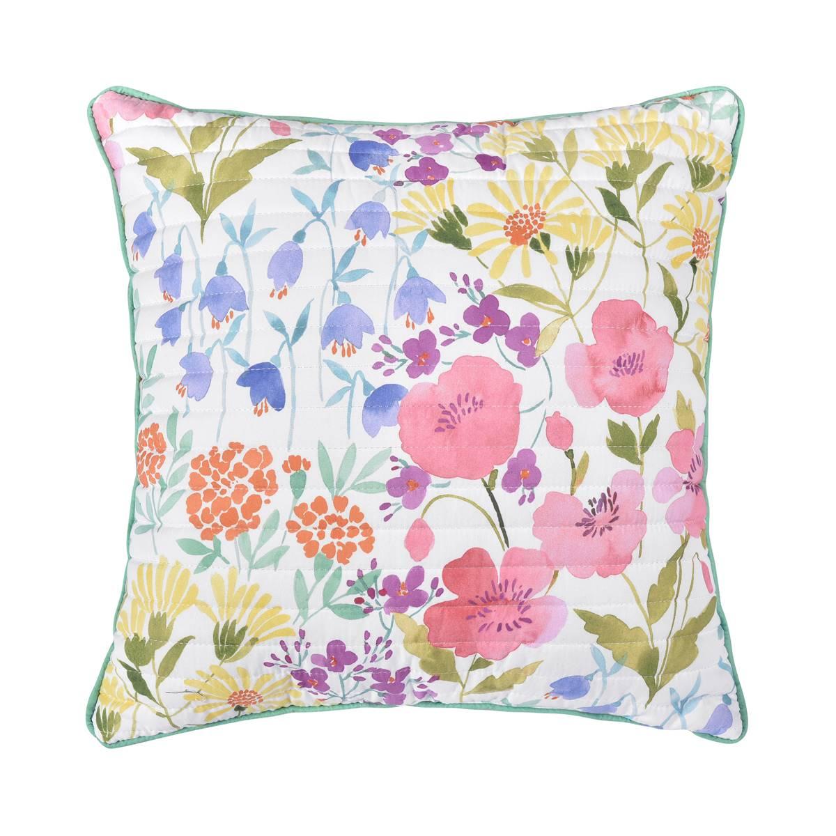 J. Queen New York Jules 18in. Square Quilted Decor Throw Pillow