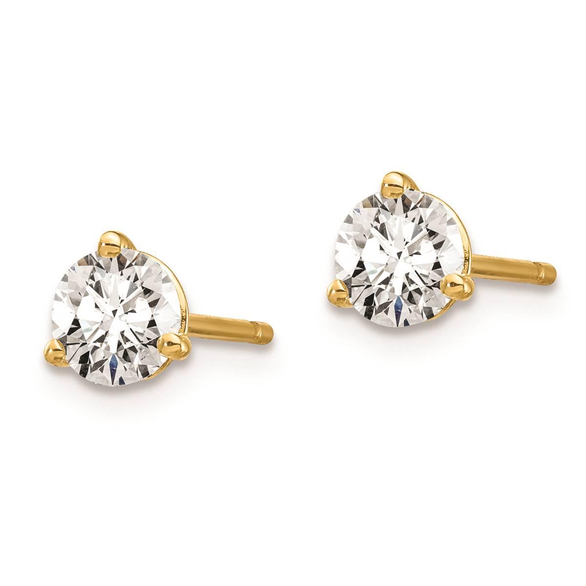 Pure Fire 14kt. Yellow Gold Lab Grown 2/3ctw. Diamond Earrings