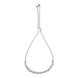 Haus of Brilliance Silver 1/4ctw. Diamond Adjustable Bracelet