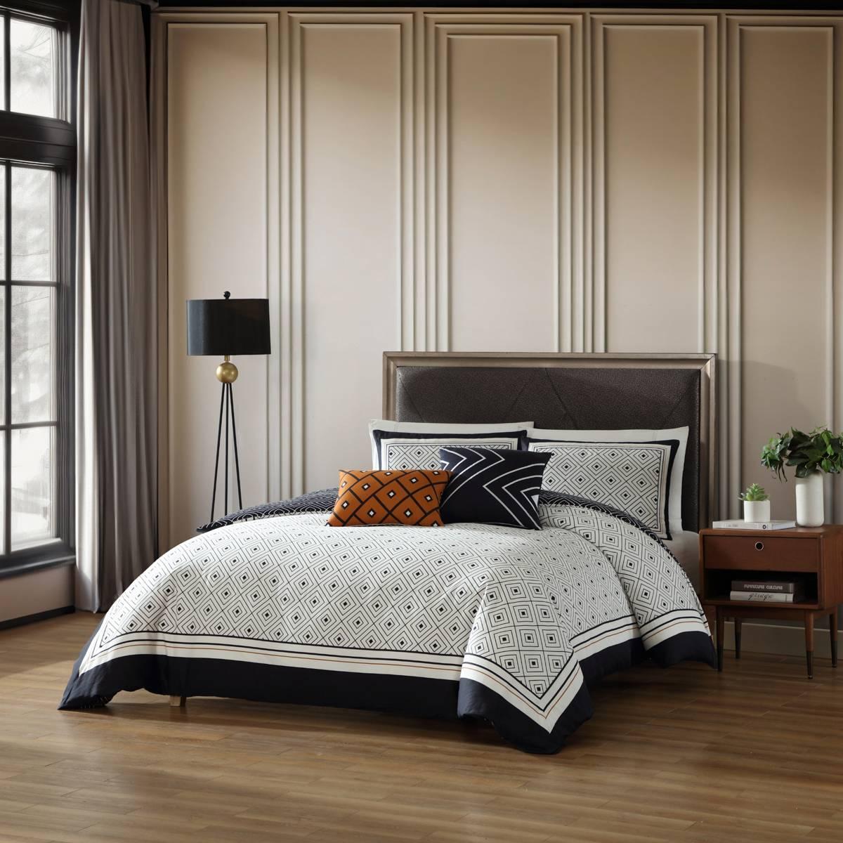 Bebejan(R) Geometric Cotton 5pc. Reversible Comforter Set