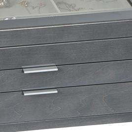 Mele & Co. Misty Glass Top Wooden Jewelry Box