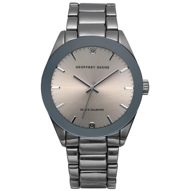 Mens Geoffrey Beene® Gunmetal-Tone Bracelet Watch - GBC0027GU