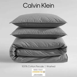 Calvin Klein Washed Percale Cotton 3pc. Comforter Set