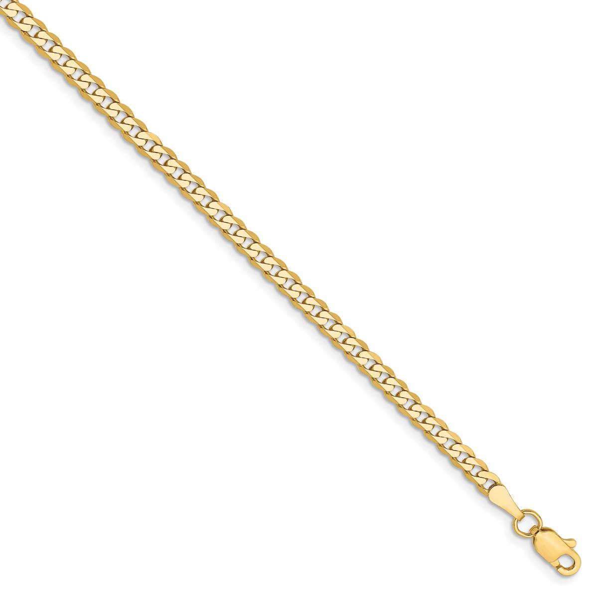 Unisex Gold Classics™ 2.9mm. 14k Gold Beveled Curb Chain Necklace
