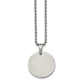 Mens Gentlemen's Classics(tm) Round 2.0mm Thick Dog Tag Necklace