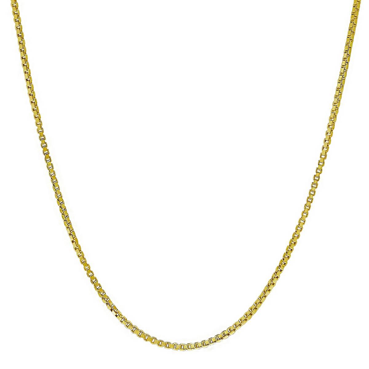 Gianni Argento 16in. Gold over Sterling Box Chain Necklace
