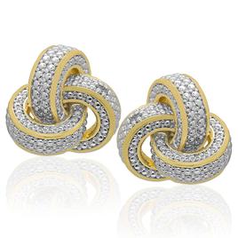 Accents by Gianni Argento Diamond Love Knot Stud Earrings