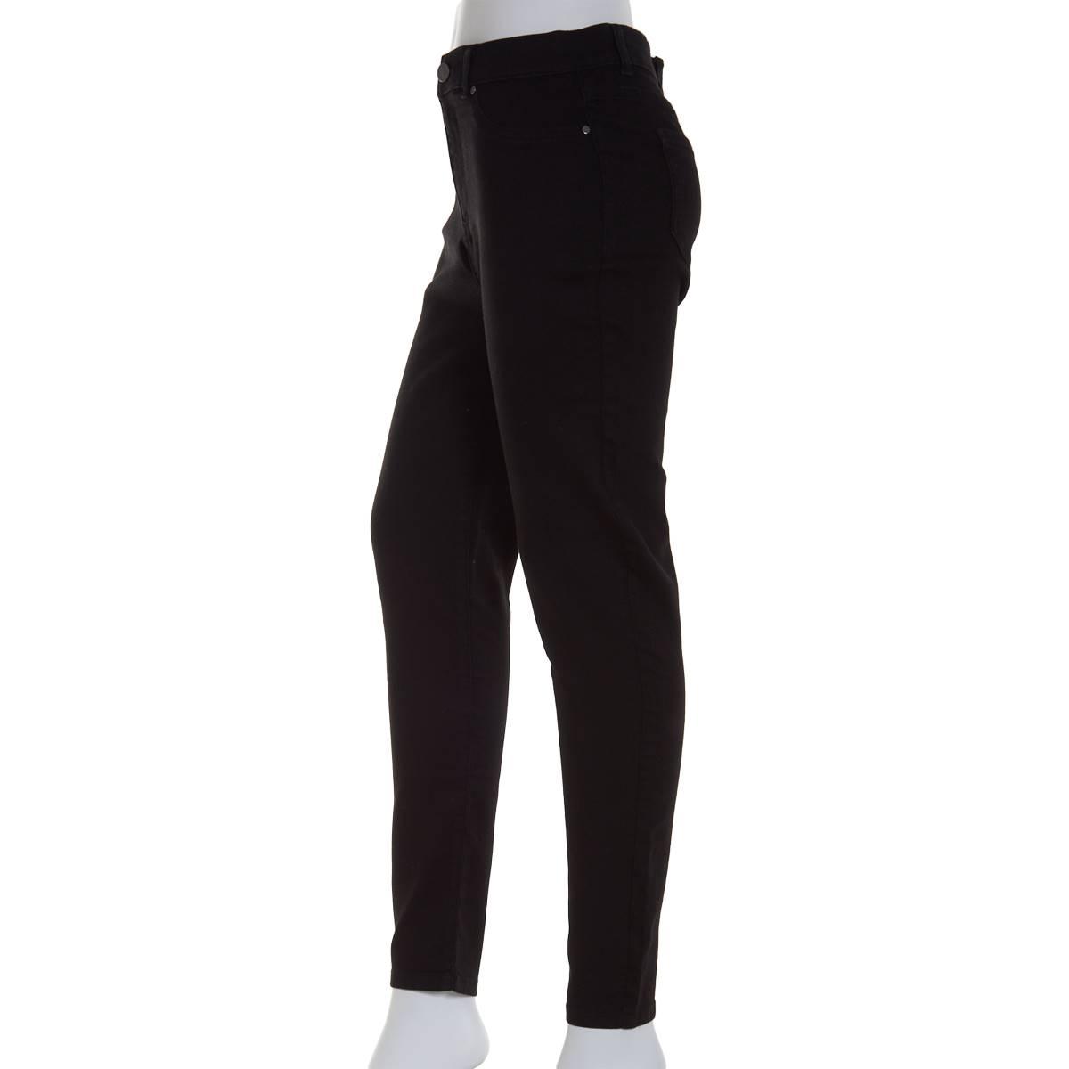 Womens Rafaella® Skinny Leg Denim Pants - Black