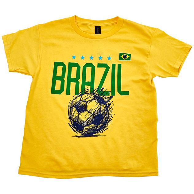 Boys (8-20) Tailgate Brazil Scribble Soccer Tee