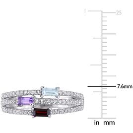 Gemstone Classics™ 3/4ctw. Blue Topaz & Sky Amethyst Fashion Ring