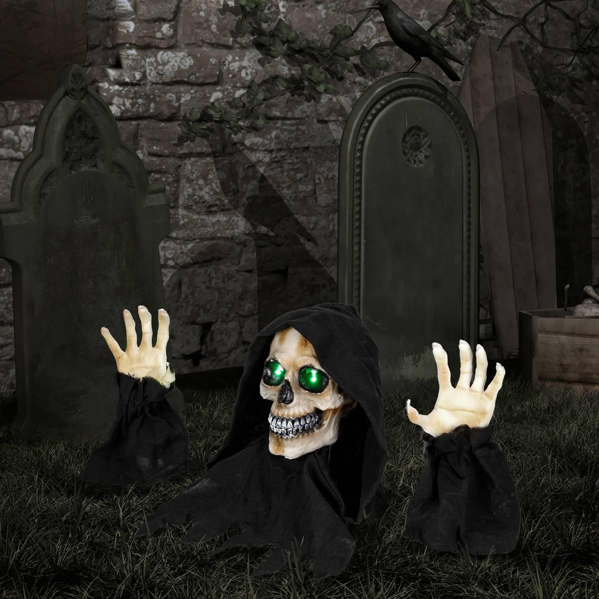 Northlight Seasonal 8in. LED Grim Reaper Outdoor Decor