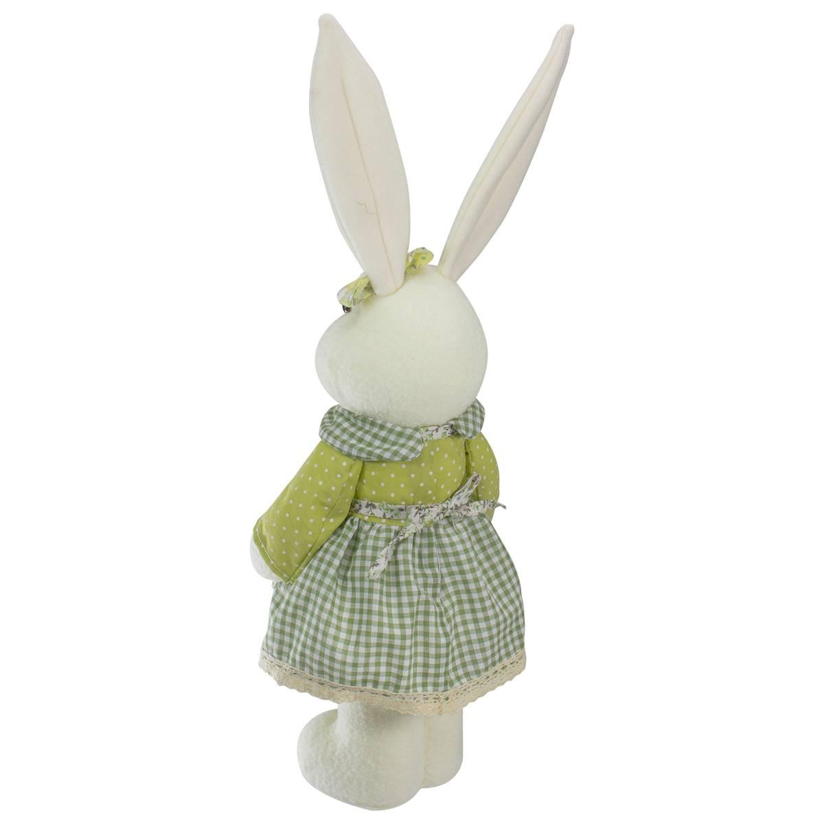 Northlight Seasonal Standing Girl Rabbit Holding Flowers Figurine