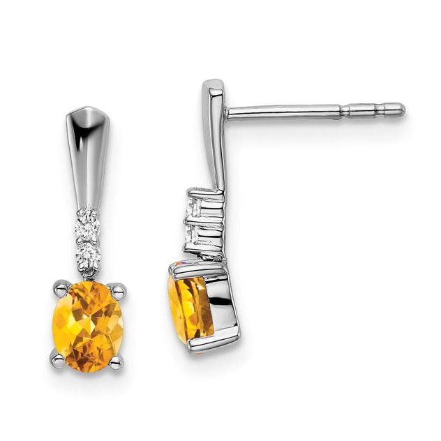 Gemstone Classics™ 14kt. White Gold Yellow Diamond Earrings