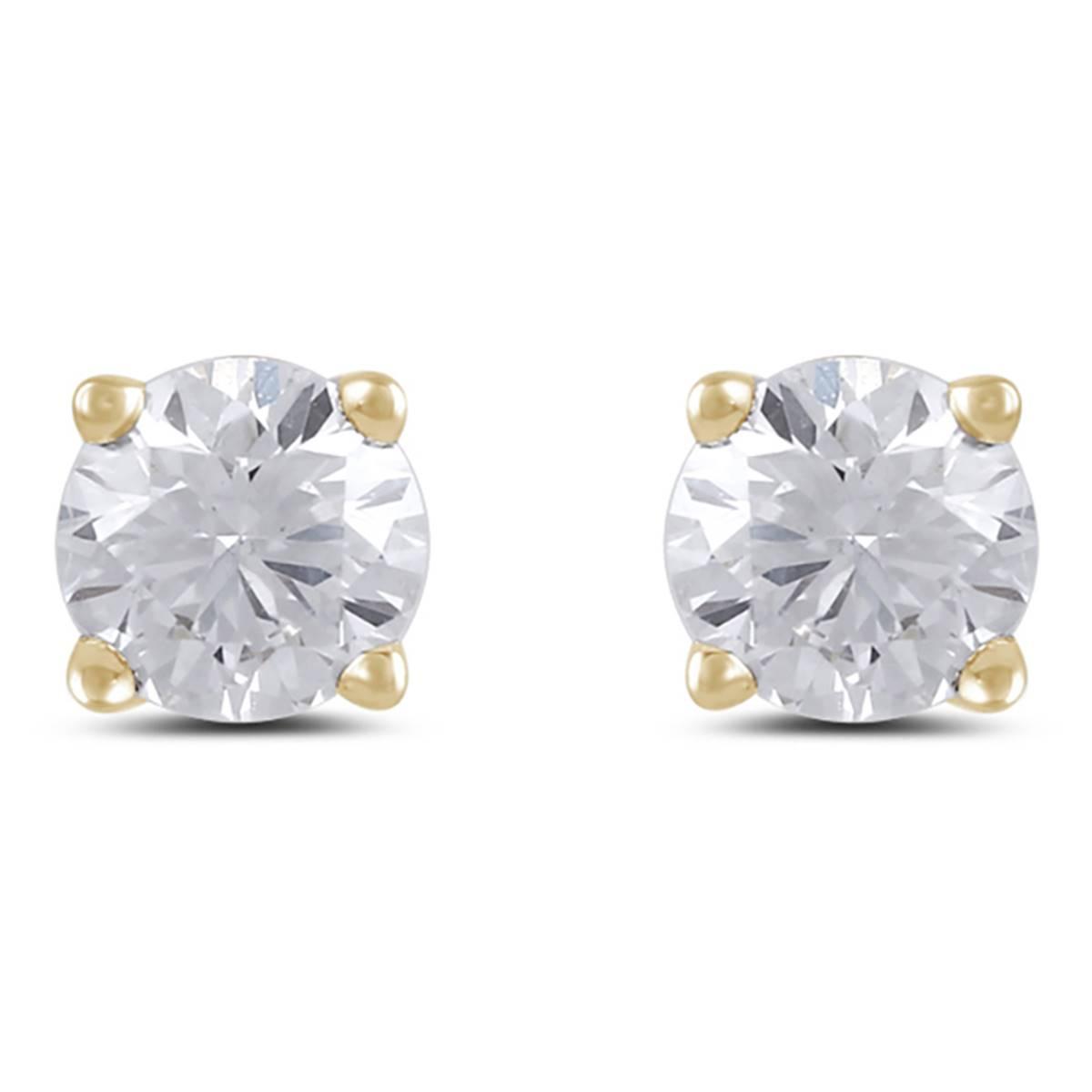 Nova Star(R) 1/2ctw. Yellow Gold Lab Grown Diamond Stud Earrings